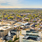 High-angle view of the city of Allentown, Pennsylvania