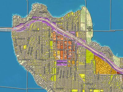 I dipendenti e i clienti di JLL raccolgono informazioni di mercato da dati geografici, come questa mappa dell'uso del suolo, per guidare le decisioni strategiche